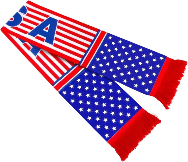 ISFIBA 2-pack Of Soccer National Team Scarves,Soccer Fans Souvenir Double Side Logo Print Scarf,World Top 40 National Team Scarf - Image 1